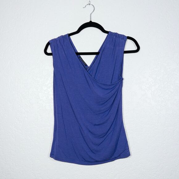 Elie Tahari Purple Cross Over Tank Top Size XS‎ - Picture 1 of 6